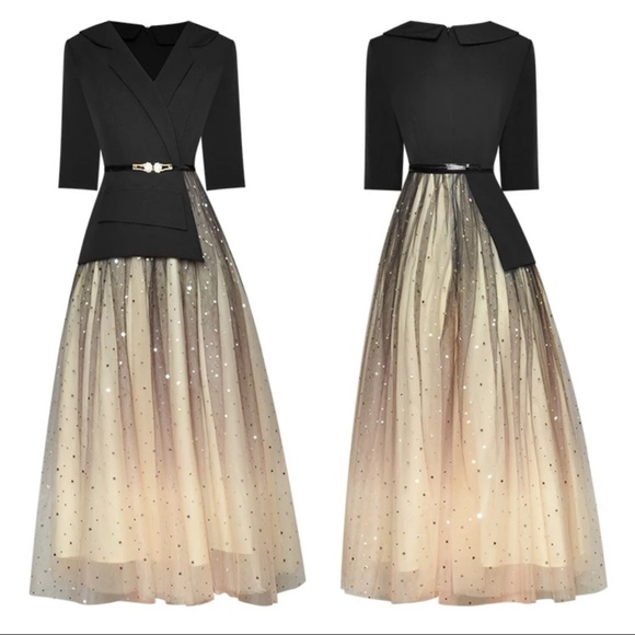 The Mehalia Tulle Star Layered Dress Size 8 Medium - Picture 2 of 14